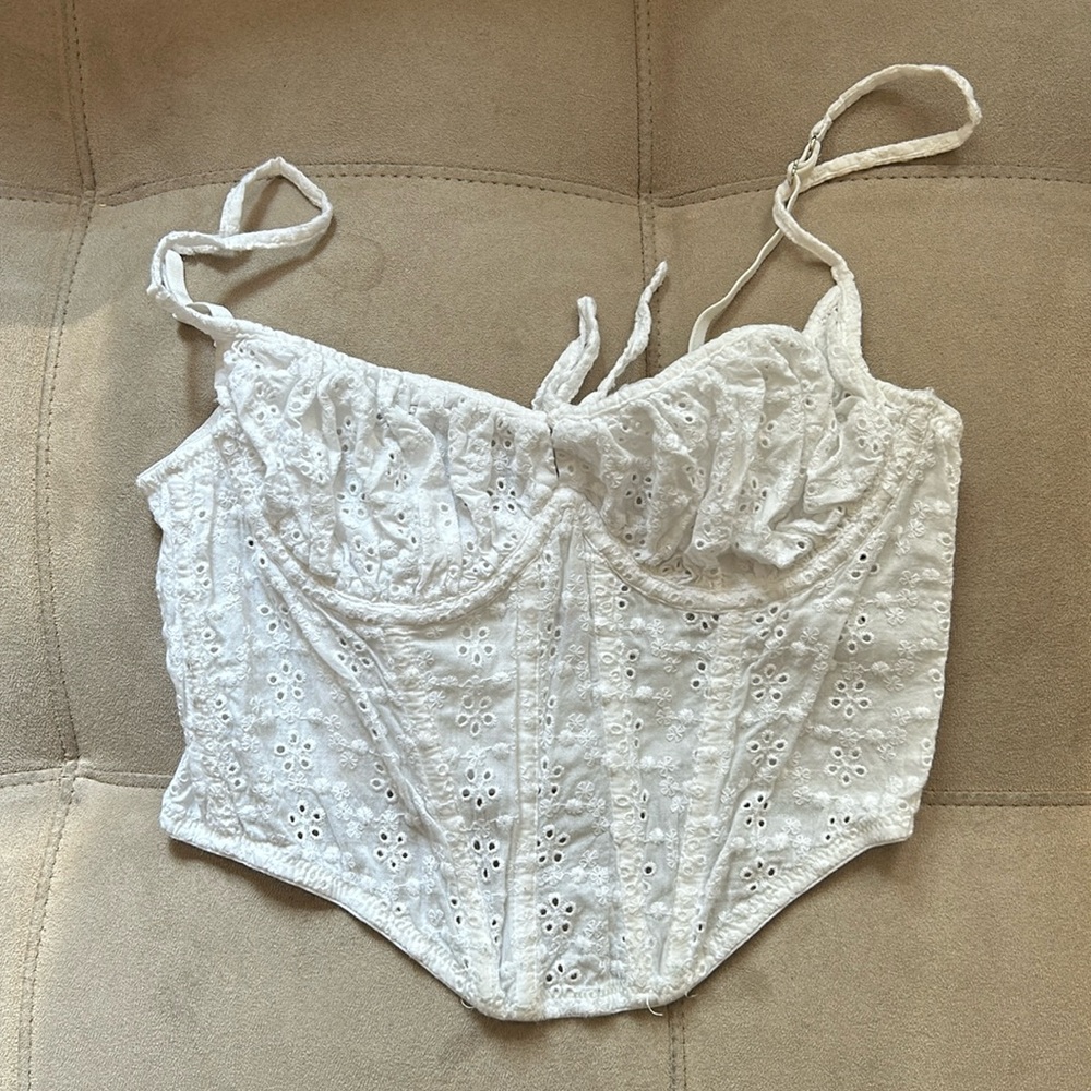 Urban outfitters white corset
